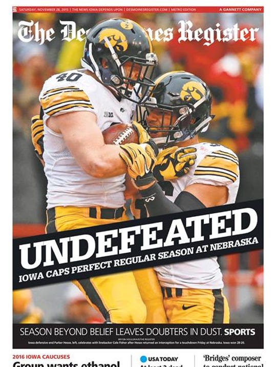 Order a reprint of 'undefeated' Hawkeyes cover