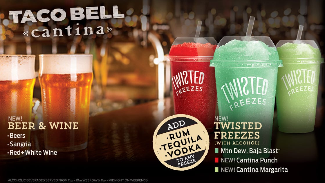 Taco Bell begins selling beer, wine and booze at Chicago location