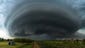 A mothership supercell approaches Iowa Park, Texas,