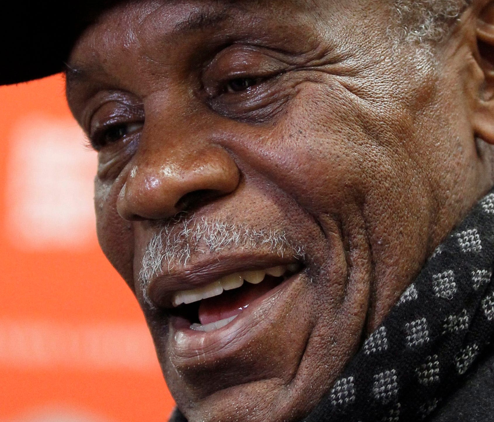 Danny Glover takes interviews at the premiere of 
