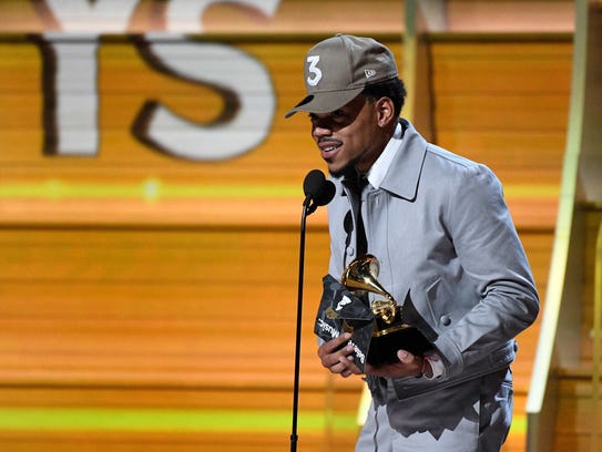 Chance The Rapper accepts best new artist during the