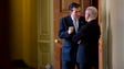 Sen. Ted Cruz, R-Texas, chats with Sessions as the