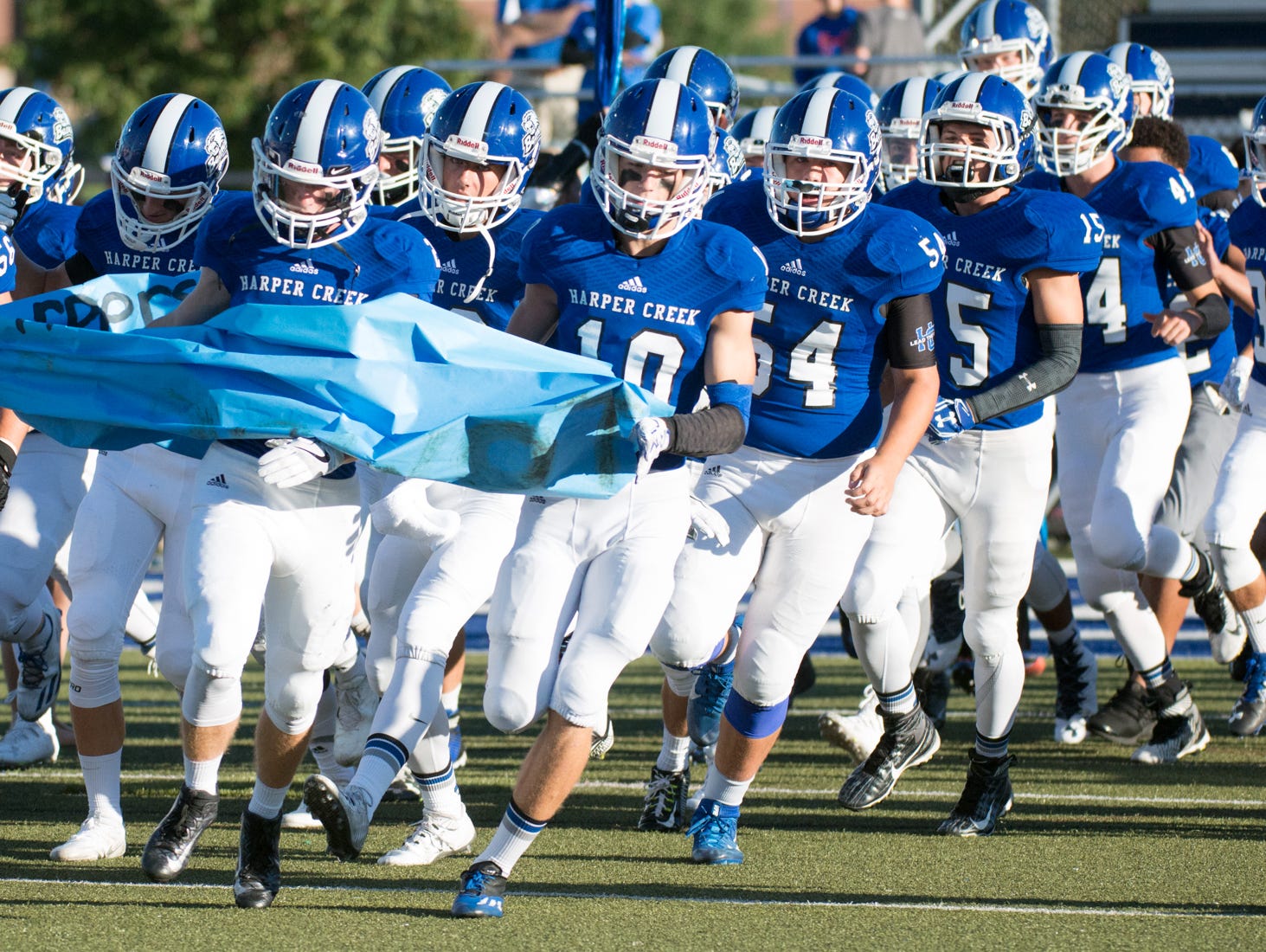 The Harper Creek Beavers take the field Thursday night as they prepare to face off against the Northwest Mounties.