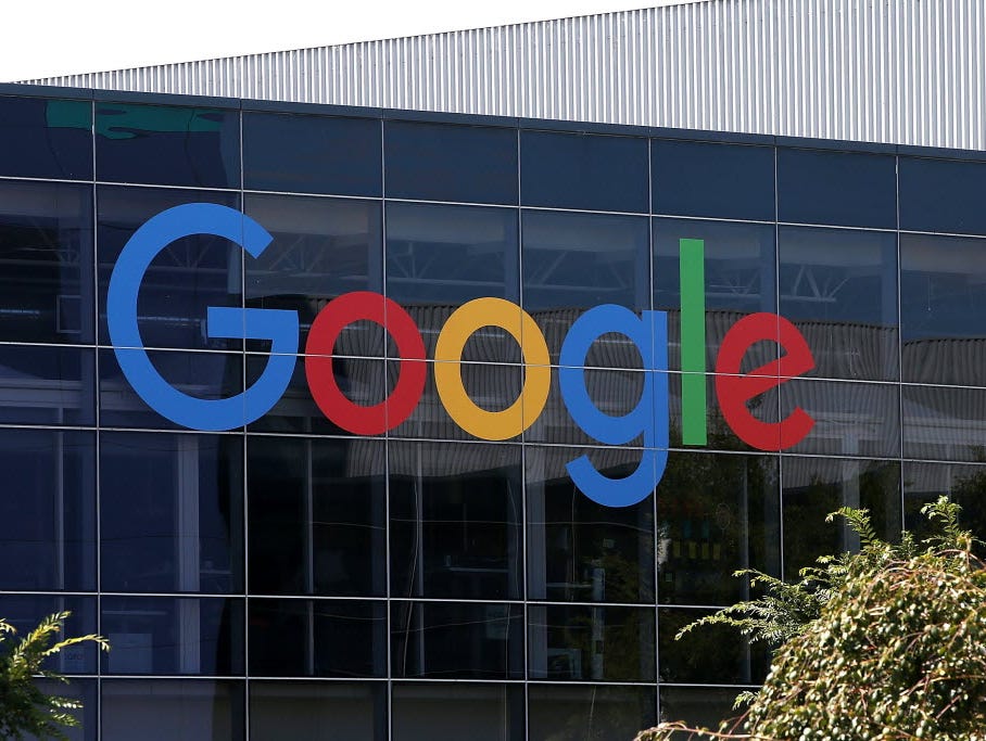 The new Google logo is displayed at the Google headquarters  in Mountain View, Calif.