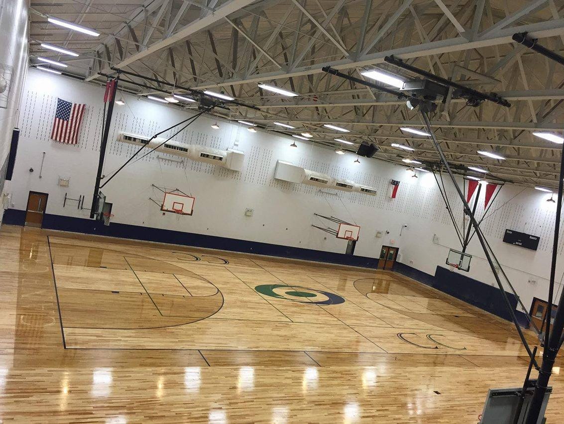 Carolina Hardwood recently put in a new floor for Cane Creek Middle School.
