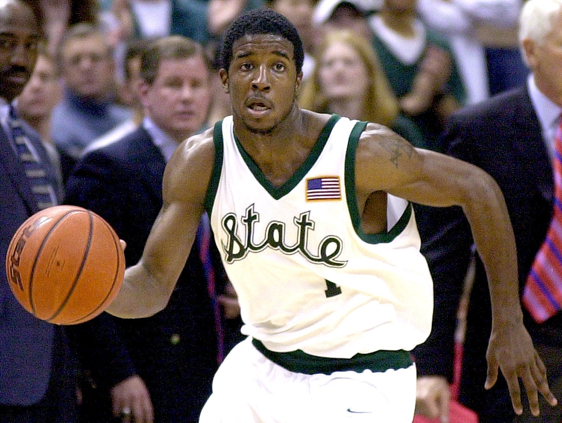 Marcus Taylor played two seasons at Michigan State from 2000-02. He led the Big Ten in scoring and assists as a sophomore in 2001-02.