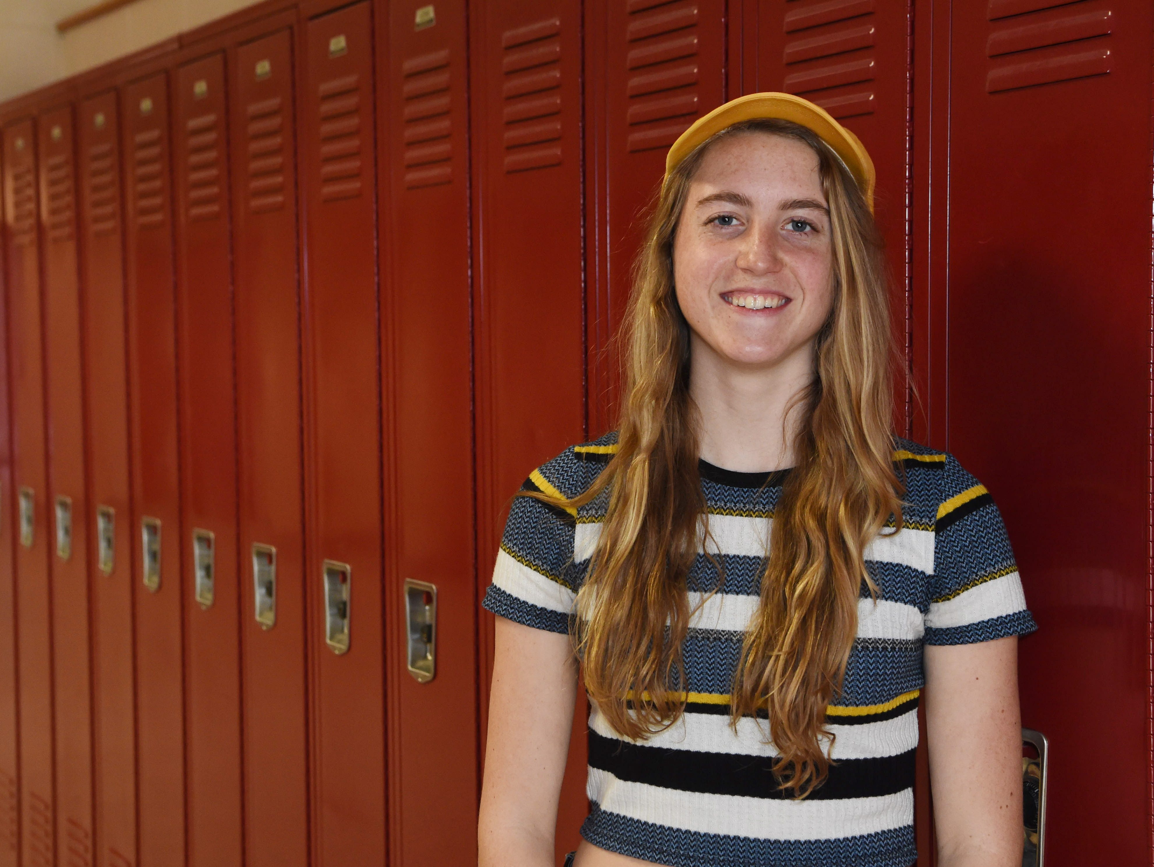 Jordan Nagel, 16, a junior at New Paltz High School and a member of the school's skiing team.