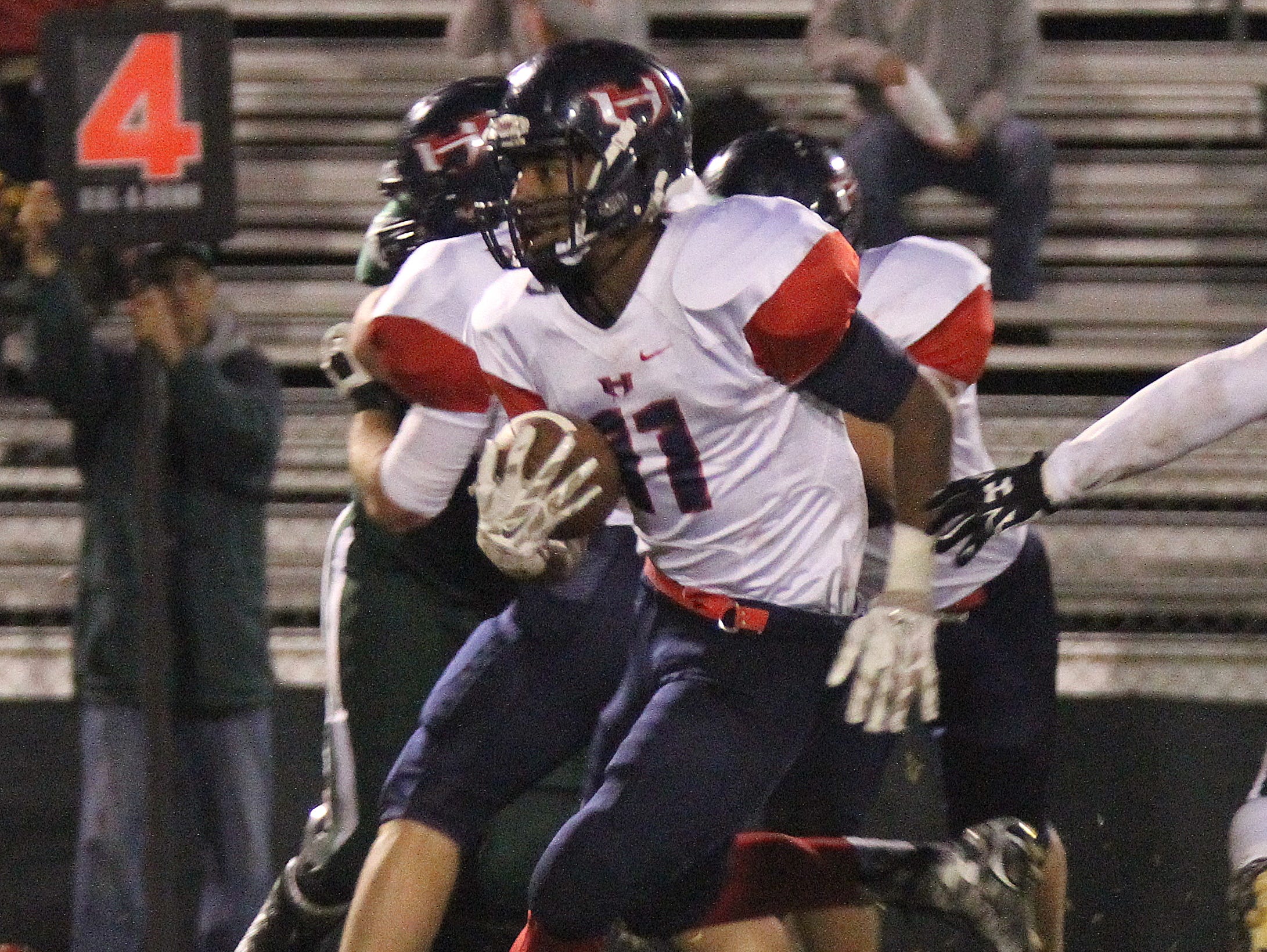 Thadd Baker led Heritage with 75 yards on 13 carries and three touchdowns against Greenbrier.