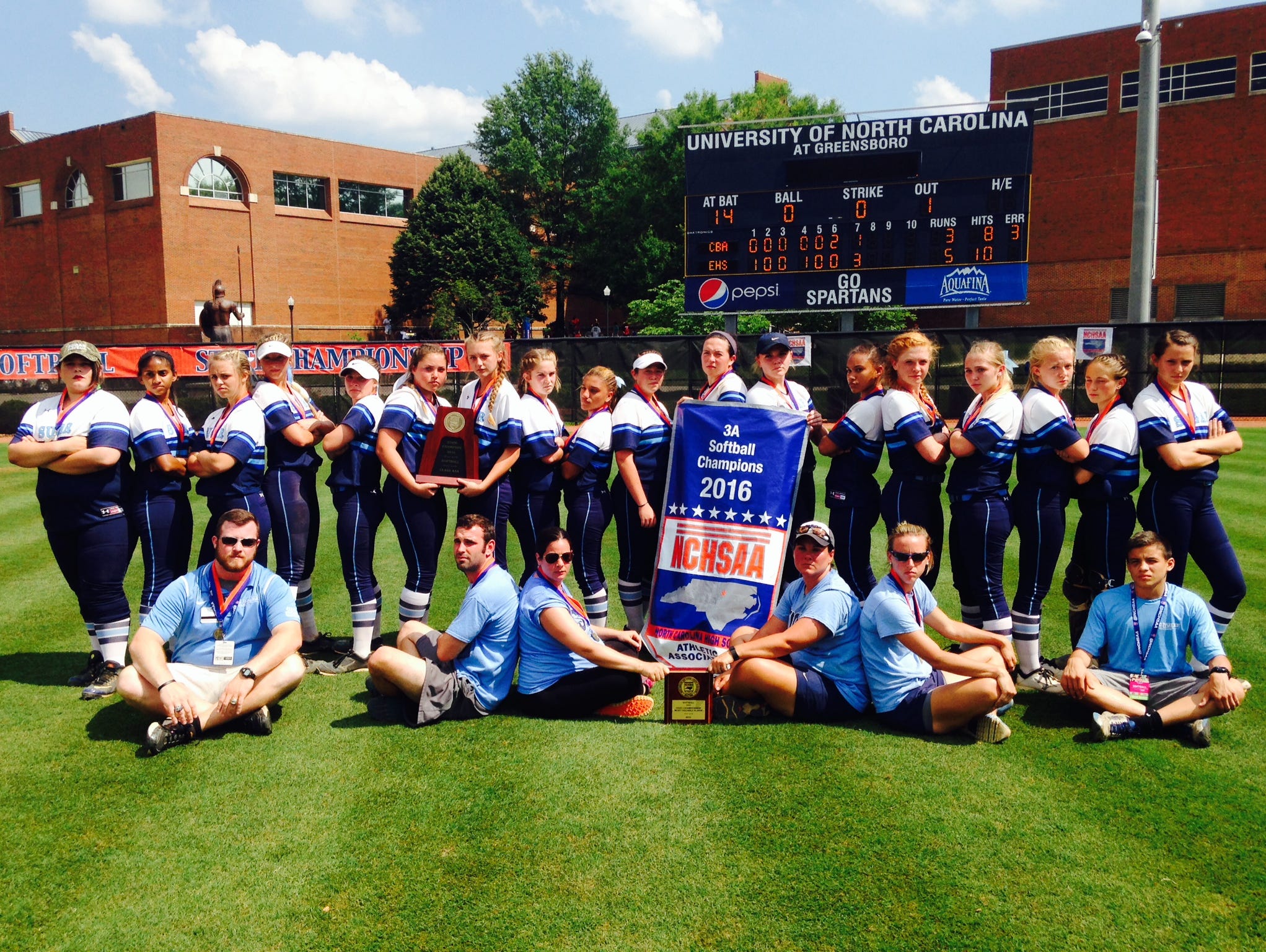 Enka softball repeated as NCHSAA 3-A champions on Saturday at UNC Greensboro