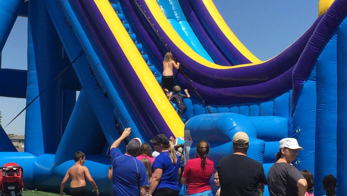 'Tallest inflatable water slide in world' in Gilbert