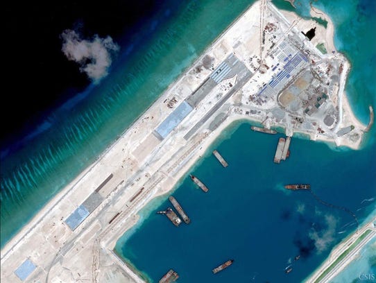 A satellite image of what is claimed to be an under-construction