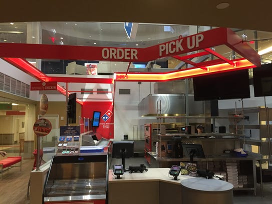 The demonstration kitchen at Domino's Pizza headquarters