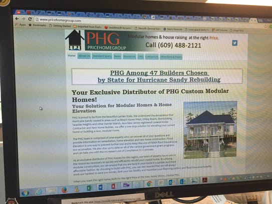 The website of the Price Home Group, which is now accused