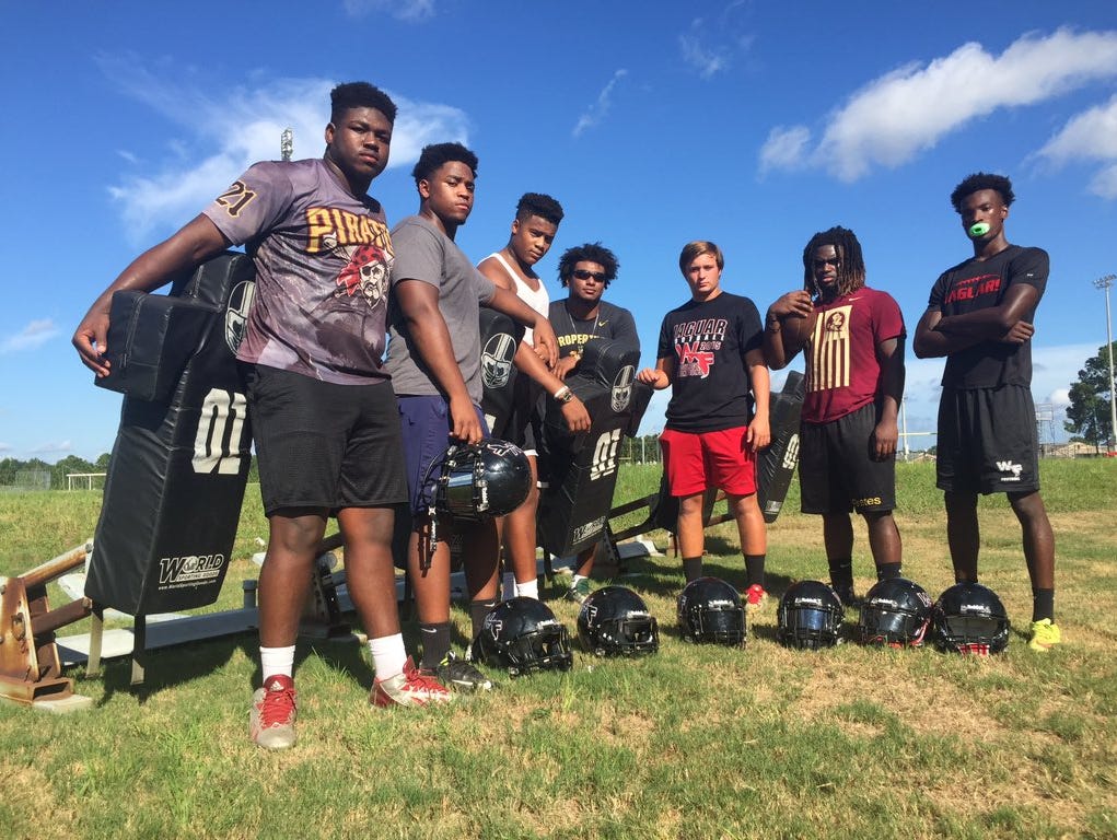 The West Florida Jaguars defense hopes to break the Tate Aggies two-year win streak over WF this Friday.