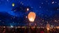 Thousands release decorated hot air lanterns into the