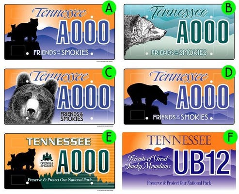 friendsofthesmokiesaskspublictochoosegroupsspecialtylicenseplate