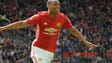 Manchester United’'s Anthony Martial celebrates after