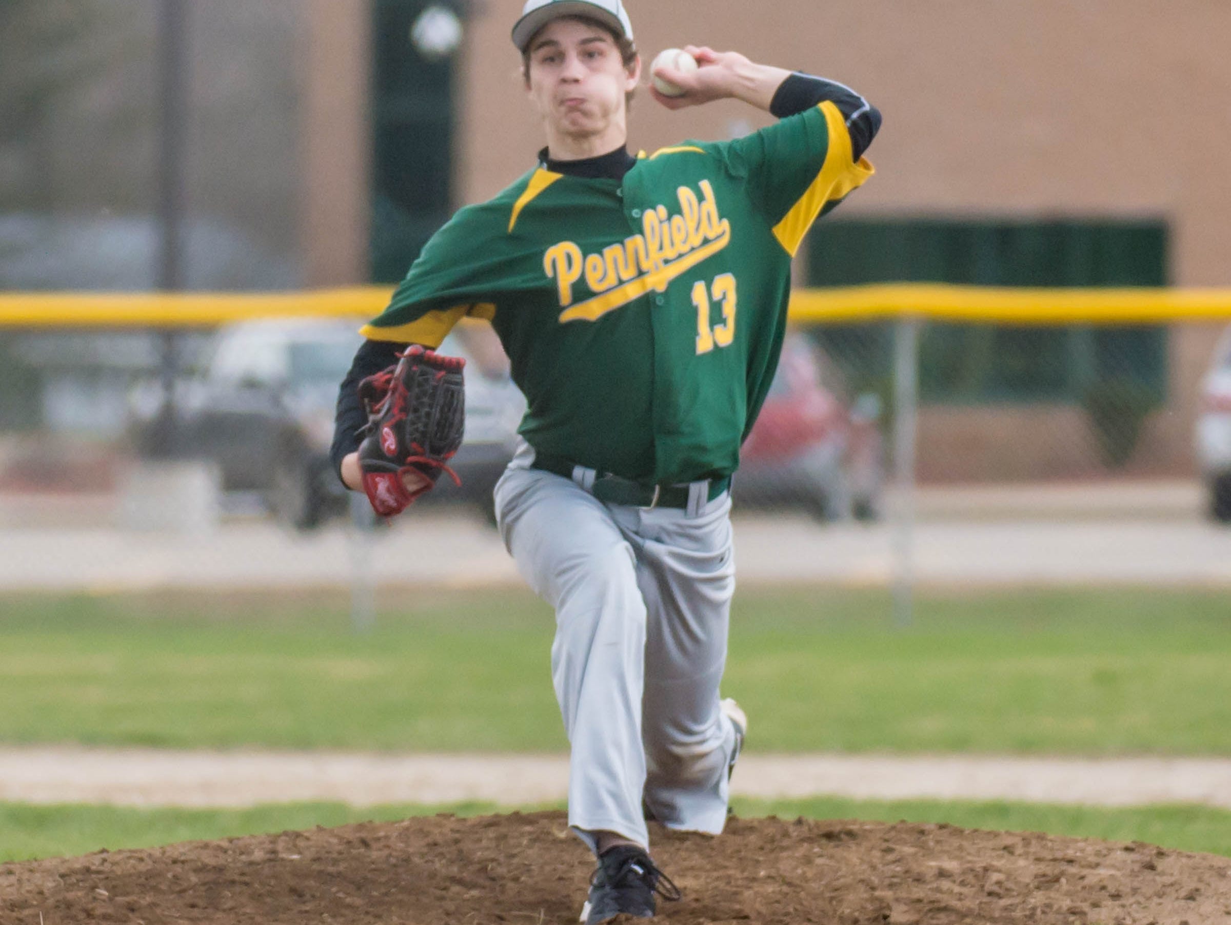 Pennfield's Jeremy Cook pitches against Lakeview during a recent game.