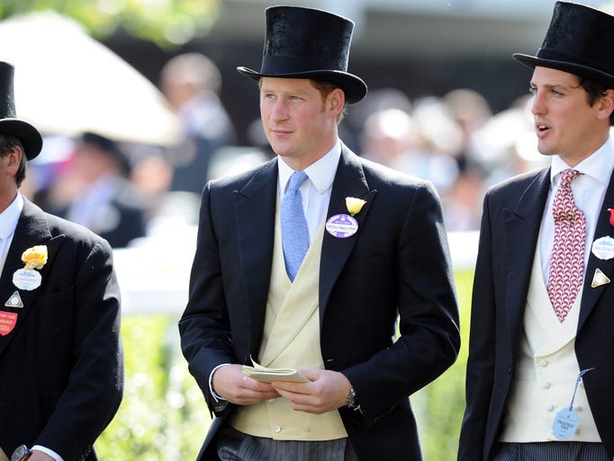 ASCOT, ENGLAND - JUNE 17: Prince Harry (C) attends Day 1 of Royal Ascot at Ascot Racecourse on June 17, 2014 in Ascot, England. (Photo by Stuart C. Wilson/Getty Images)