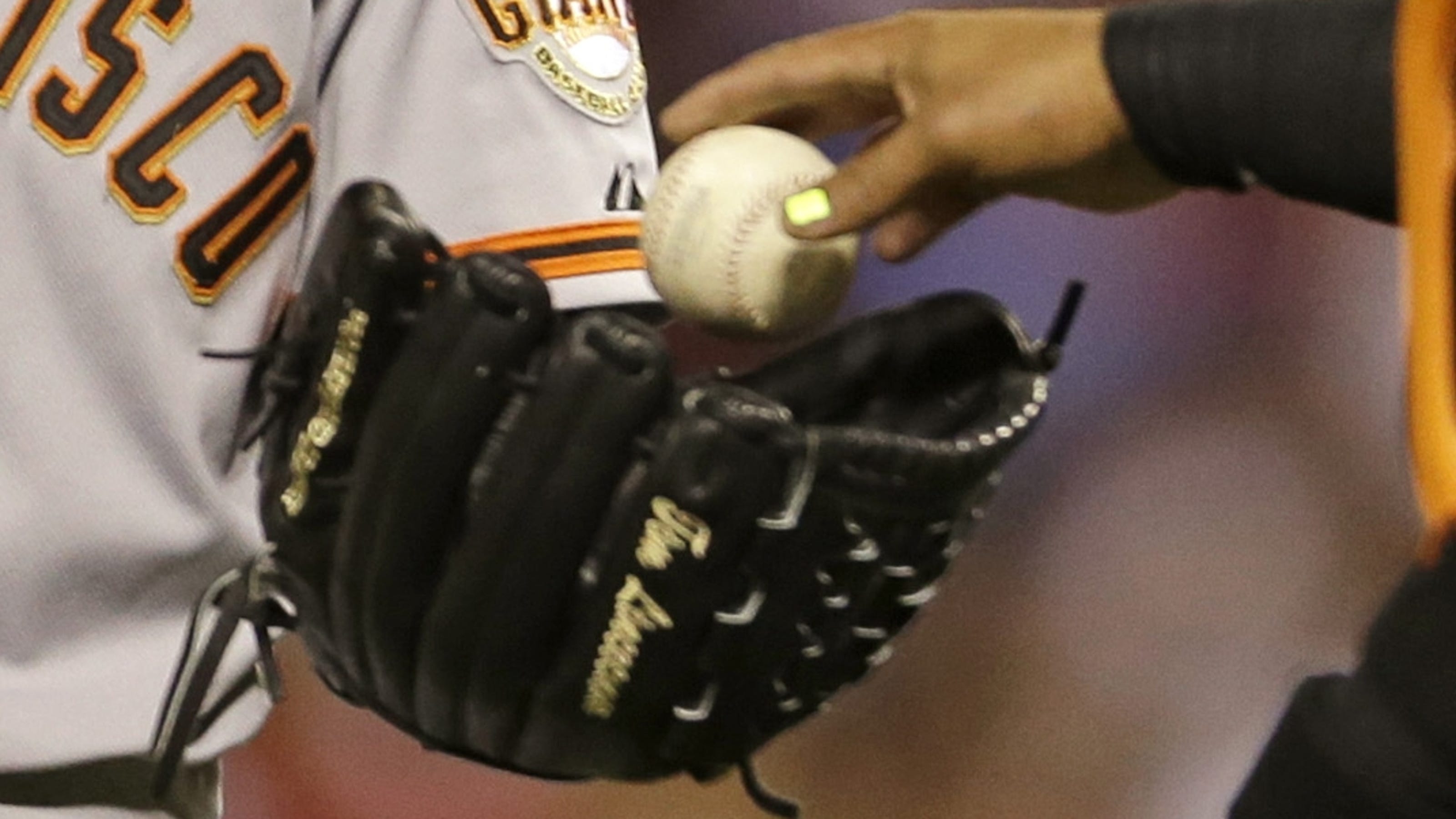 Catcher nails it with stickers for Tim Lincecum