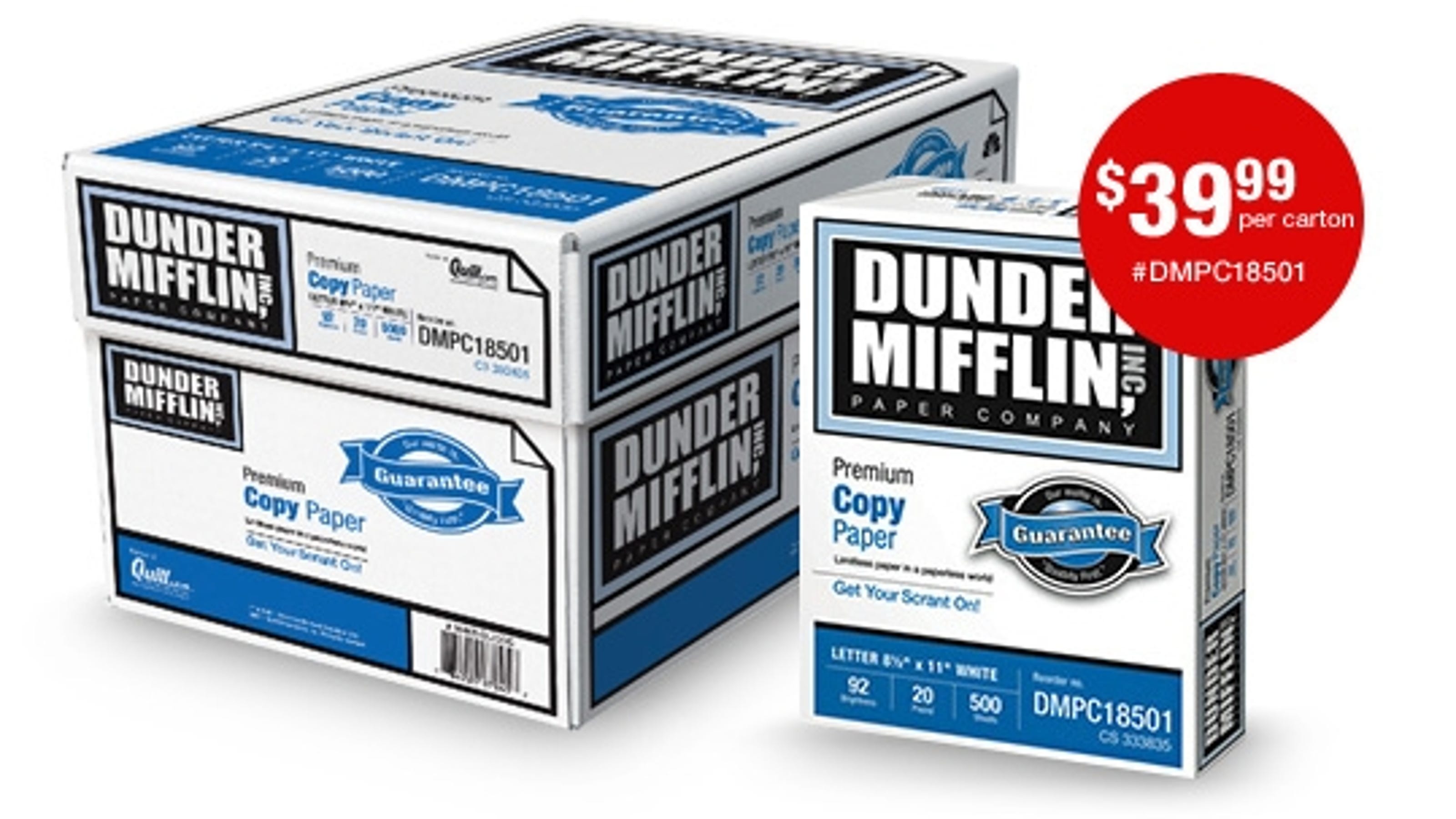 Crowdsourced ad touts (reallife) Dunder Mifflin paper