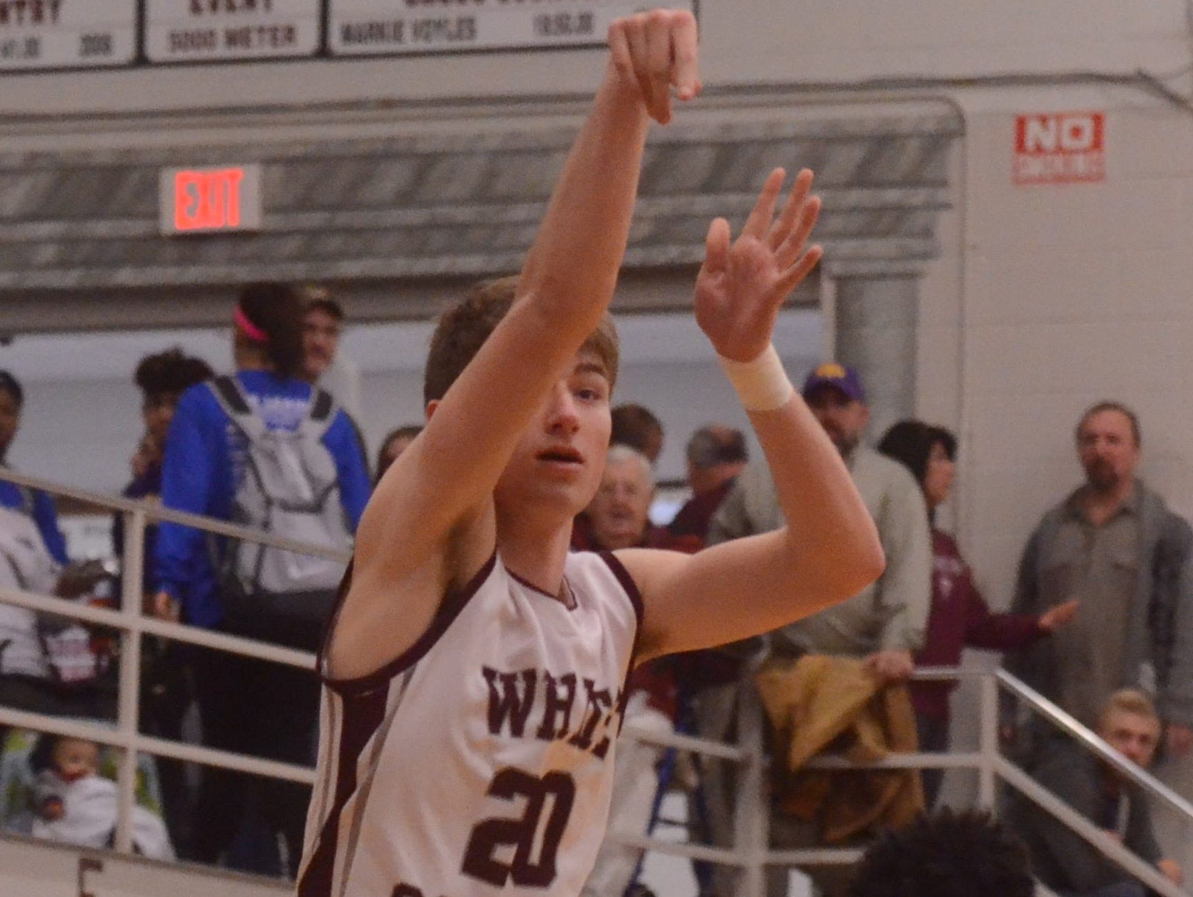 White County's Pierce Whited, who is averaging a team-leading 20 points per game, has knocked down over 100 3-pointers on the season.