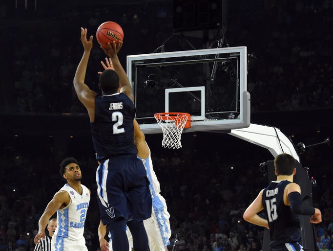 Villanova forward Kris Jenkins hits the game-winning