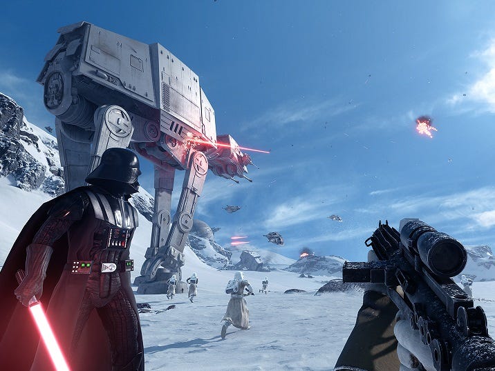 A scene from 'Star Wars Battlefront.'