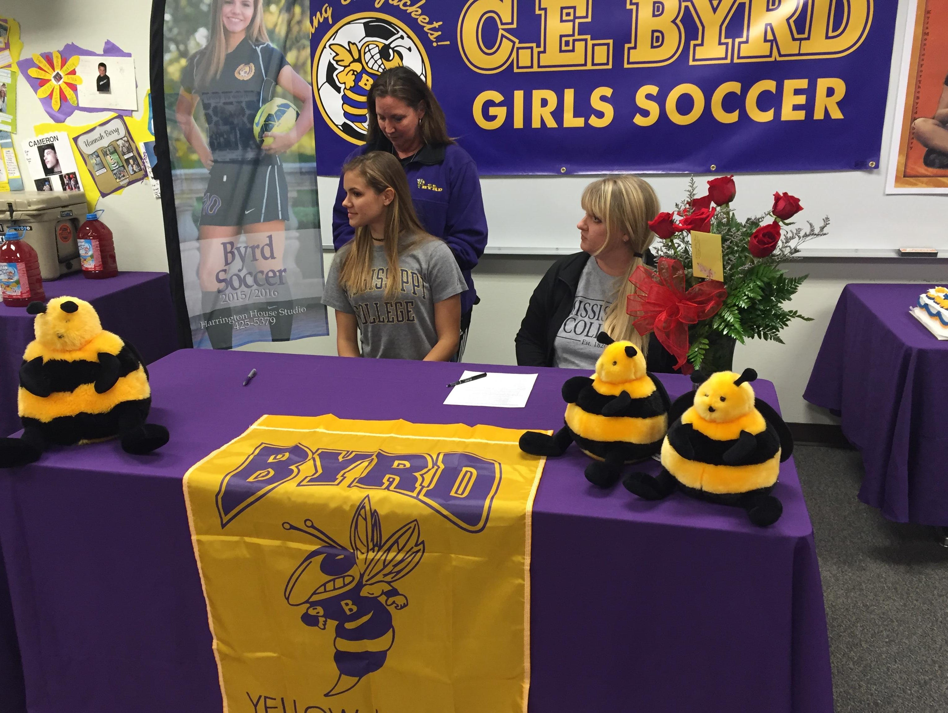 Wednesday, Byrd senior Kyra Montes signed to play soccer at Mississippi College.