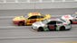 Joey Logano leads Dale Earnhardt Jr. during the race.