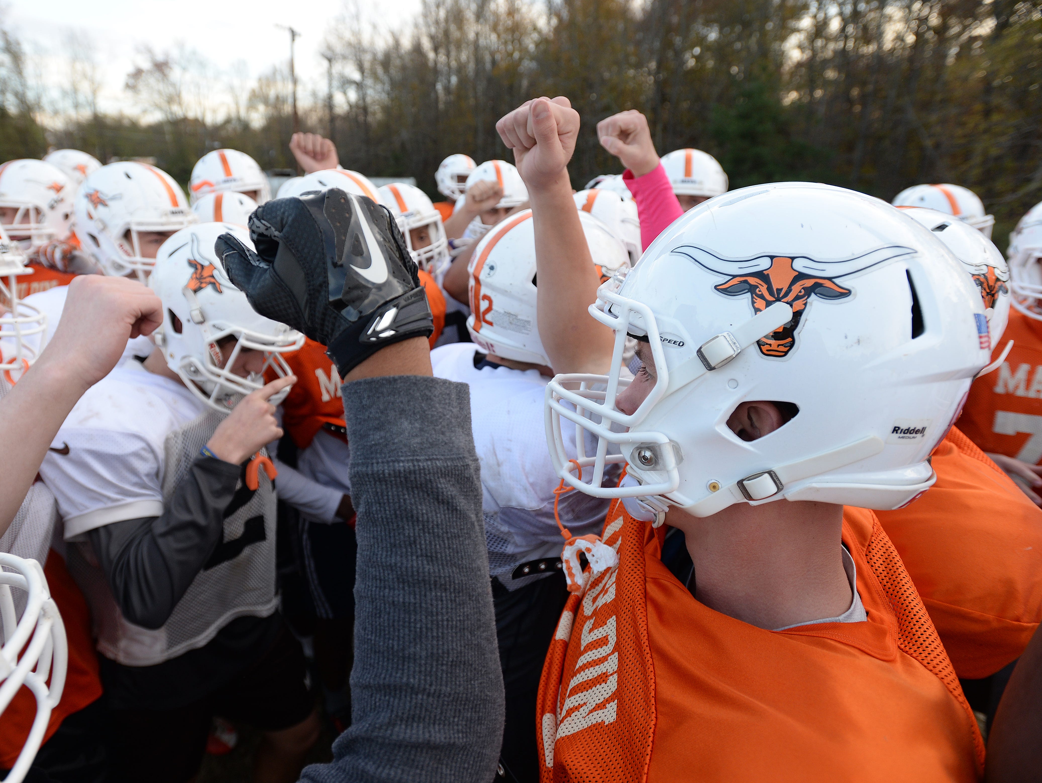The Mauldin Mavericks practice Monday, November 16, 2015. Mauldin will play Hillcrest in the 1st round of the AAAA playoffs Friday at Hillcrest.