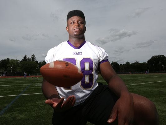 Clarkstown North senior Prince Emili, an Ivy League football recruit.