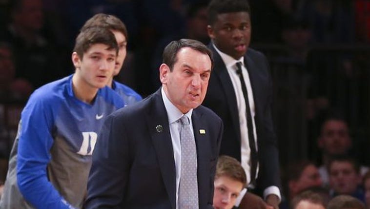 Krzyzewski became the first coach in NCAA men's basketball
