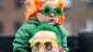 A child gets a better view of the Dublin parade.