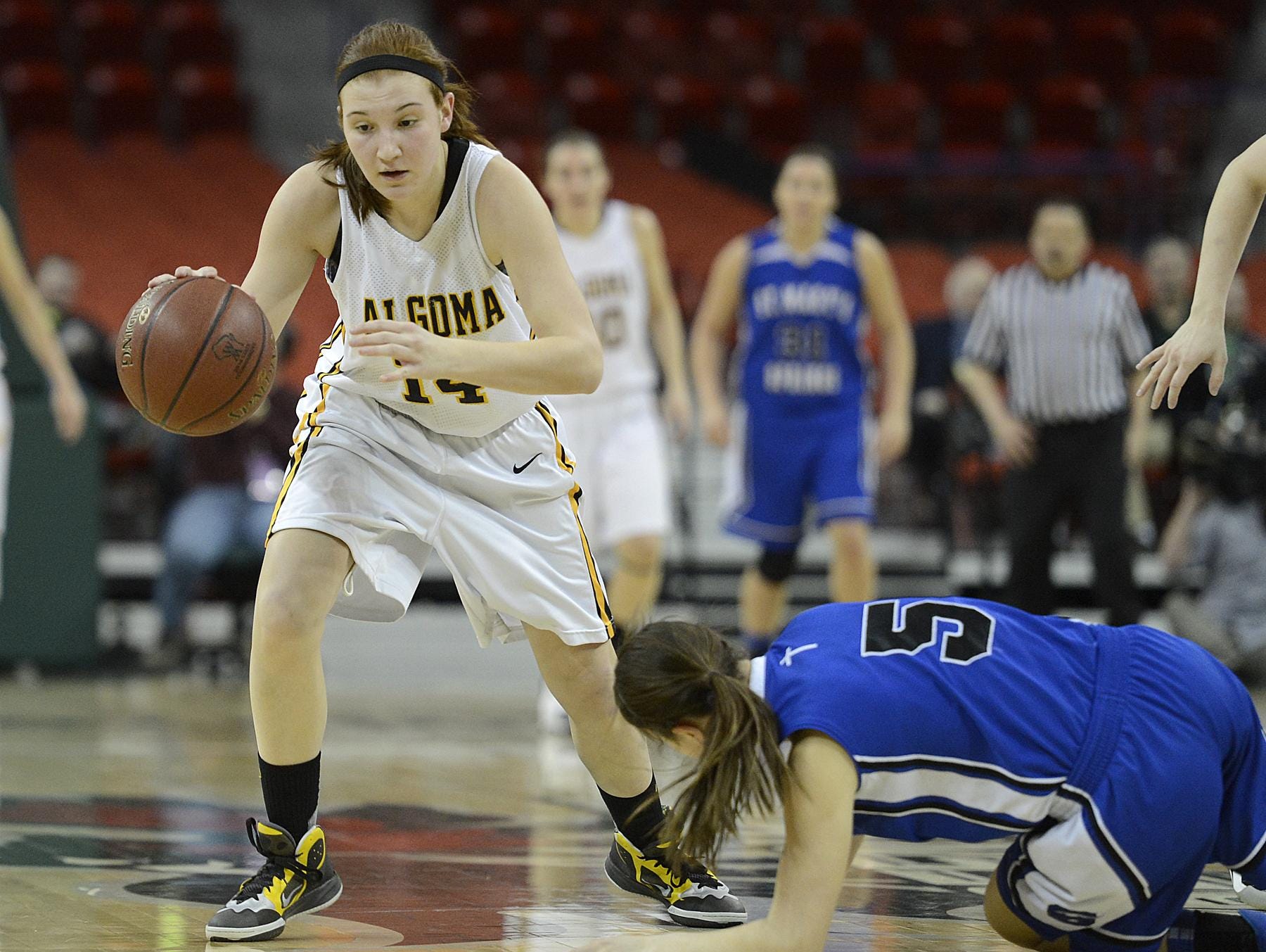 Algoma senior guard Baleigh Delorit helped her team make back-to-back WIAA Division 4 state championship game appearances at the Resch Center as a freshman and sophomore.