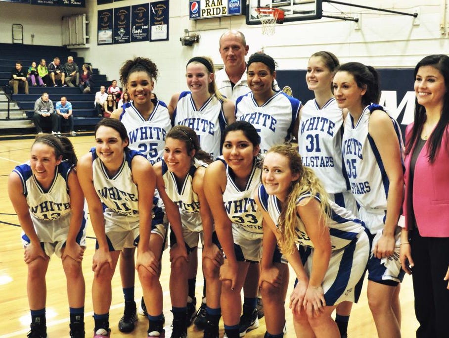 Amber Long, front row middle, played in the 2014 Blue-White All-Star game.