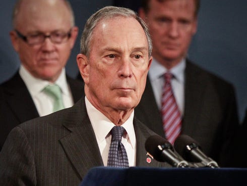 New York Mayor Michael Bloomberg speaks during a press conference to announce a $2 million youth charity grant on Oct. 10, 2013.