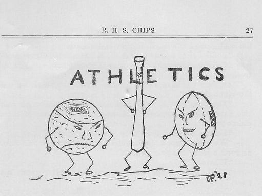 Illustration in October 1927 Richmond High School magazine