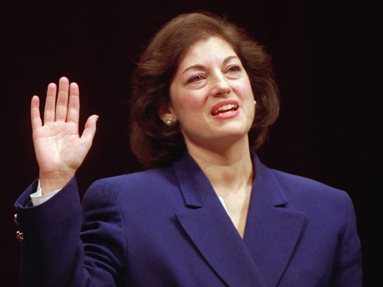 In this January 1993 file photo, Zoe Baird is sworn