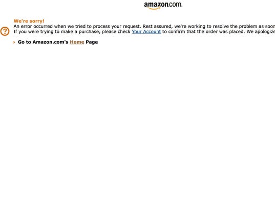 Amazon&#39;s website down, quickly up