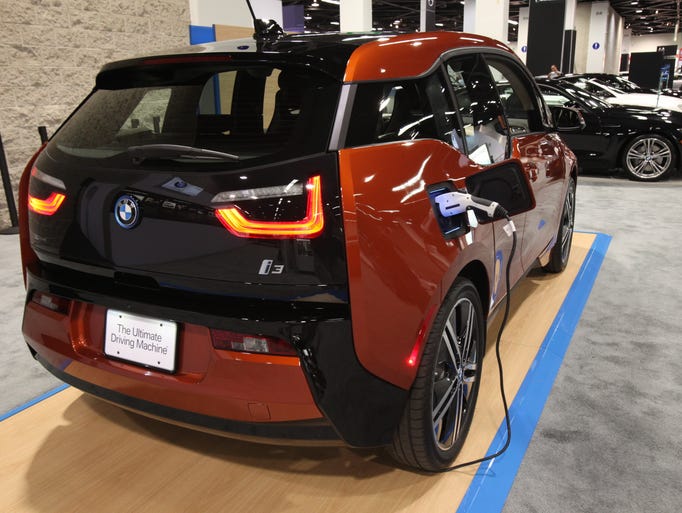 The charging port for the 2014 BMW i3