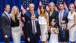 The Trump family poses for photos after Donald Trump
