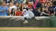 Aug. 29: Rays shortstop Brad Miller makes a catch against