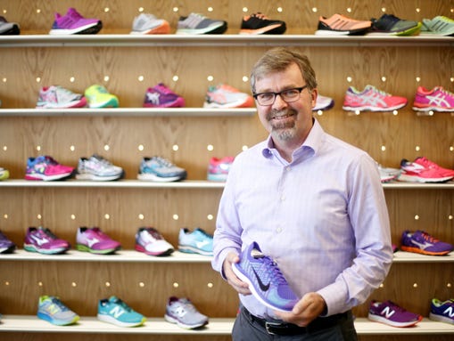 Gazelle Sports CEO Chris Lampen-Crowell at his new