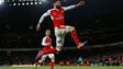Arsenal's Olivier Giroud celebrates scoring the winning