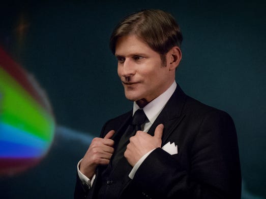 Crispin Glover plays the enigmatic New God known as