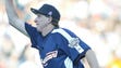 Mark Fidrych pitches during the All-Star Legends &
