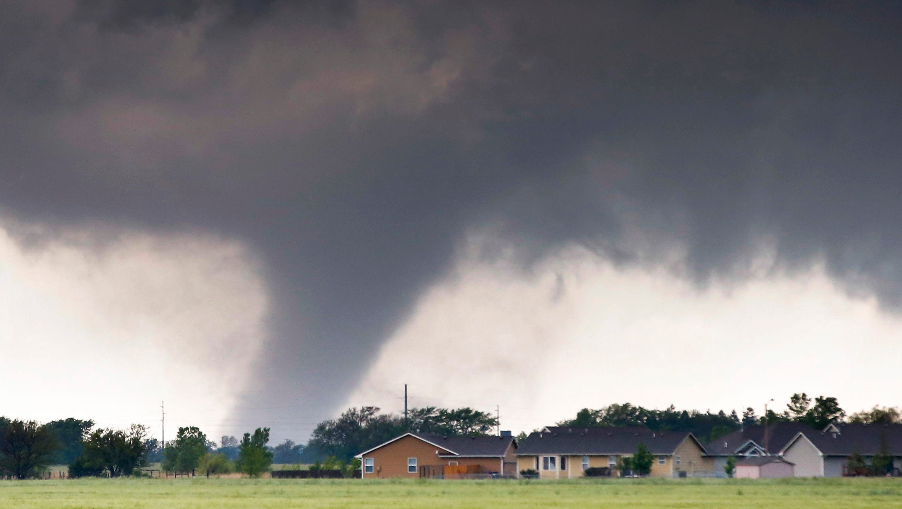 Tornadoes hit the Plains
