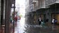 A view of the flooding on Bourbon Street following