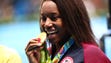 Simone Manuel captured a gold medal in the women's